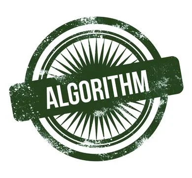 Algorithm, green grunge stamp イラスト素材