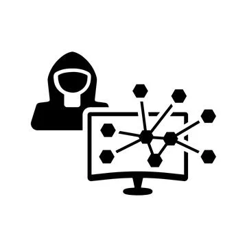 Algorithm, hacker, data icon. イラスト素材