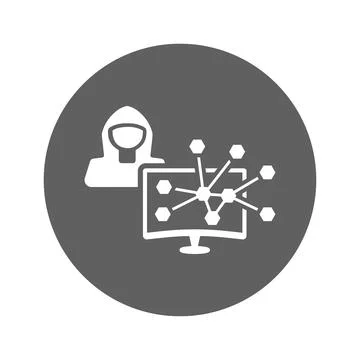 Algorithm, hacker, data icon. Stock Illustration
