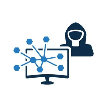 Algorithm, hacker, data icon. Stock Illustration