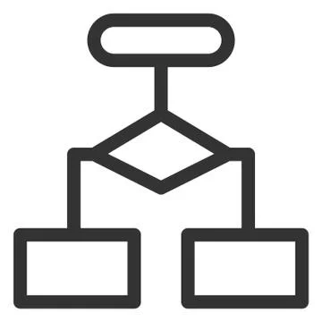 Algorithm icon. Algorithm flow, diagram symbol or icon. Vector Stockillustratie