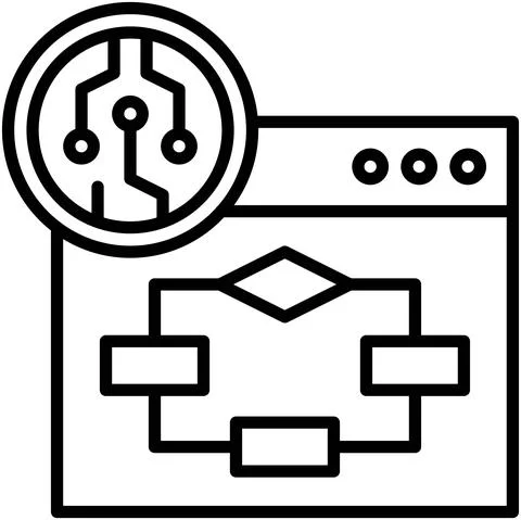 Algorithm icon, Crypto related vector illustration Stock Illustration