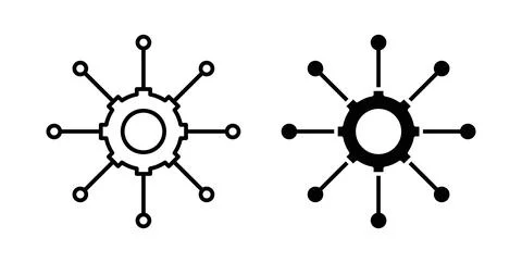 Algorithm icon Illustration designs pack for Web Stock Illustration