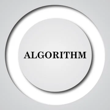 Algorithm icon. Internet button on white background.. Stock Illustration
