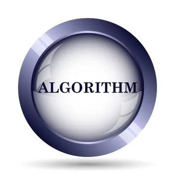 Algorithm icon. Internet button on white background.. Stock Illustration