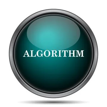 Algorithm icon. Internet button on white background.. Stock Illustration