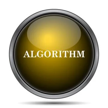 Algorithm icon. Internet button on white background.. イラスト素材