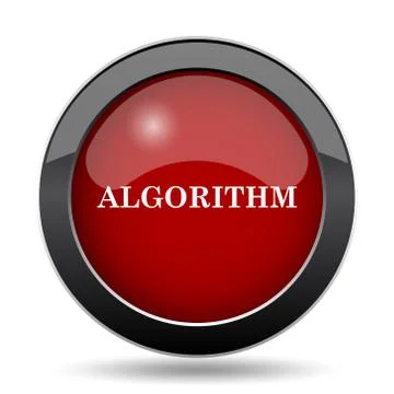 Algorithm icon. Internet button on white background.. Stock Illustration