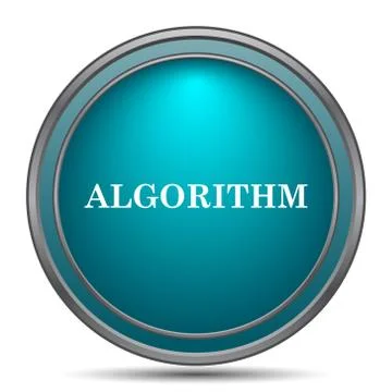 Algorithm icon. Internet button on white background.. Stock Illustration