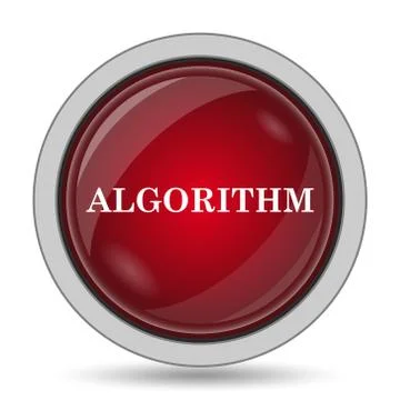 Algorithm icon. Internet button on white background.. Stock Illustration