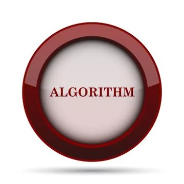 Algorithm icon. Internet button on white background. . Illustrazione stock