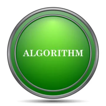 Algorithm icon. Internet button on white background.. Stock Illustration