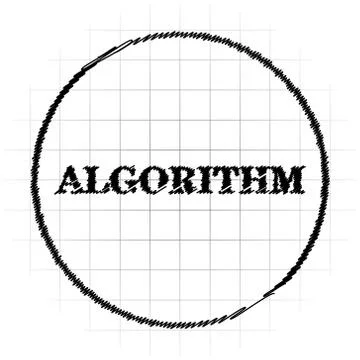 Algorithm icon. Internet button on white background.. Illustrazione stock