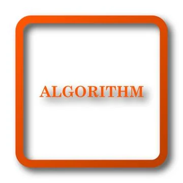 Algorithm icon. Internet button on white background.. Stock Illustration