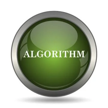 Algorithm icon. Internet button on white background. . Stock Illustration
