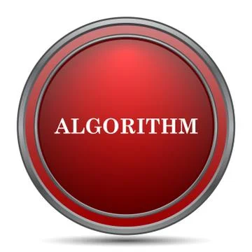 Algorithm icon. Internet button on white background.. Stock Illustration