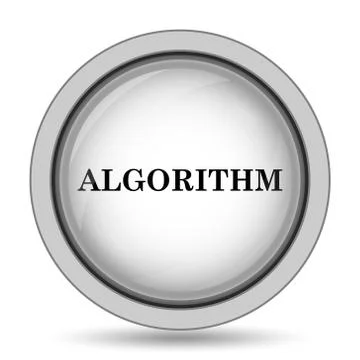 Algorithm icon. Internet button on white background.. Illustrazione stock