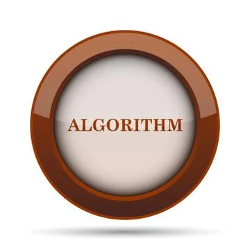 Algorithm icon. Internet button on white background. . Stock Illustration