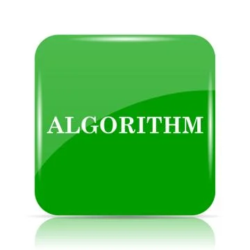 Algorithm icon. Internet button on white background.. Stock Illustration