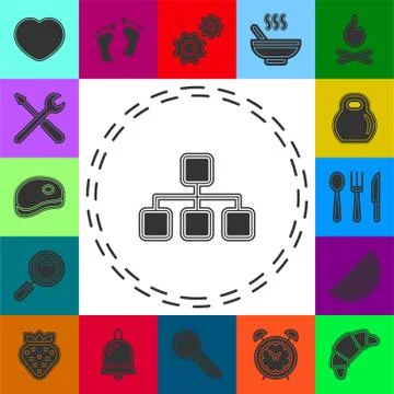 Algorithm icon. Simple element illustration. Stock Illustration