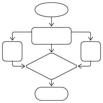 Algorithm icon. Simple outline black vector pictogram with thin lines Stock Illustration