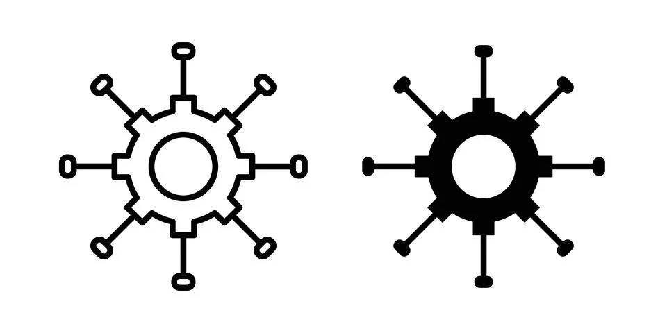 Algorithm icon symbol. Flat and Stroke Vector illustration Stock-Illustration