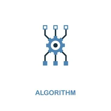 Algorithm icon in two colors design. Premium style from artificial intelligence Stock-Illustration