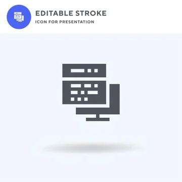 Algorithm icon vector, filled flat sign, solid pictogram isolated on white, l Stock-Illustration