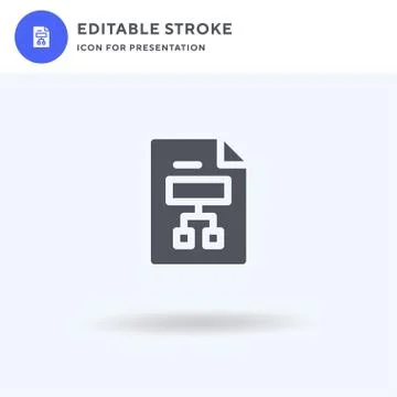 Algorithm icon vector, filled flat sign, solid pictogram isolated on white, logo Stock Illustration