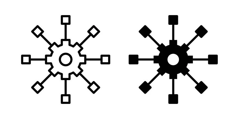 Algorithm icon vector, symbol, logo illustrations Stock Illustration