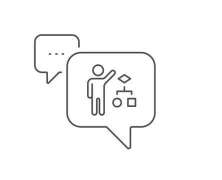 Algorithm line icon. Business management sign. Vector イラスト素材