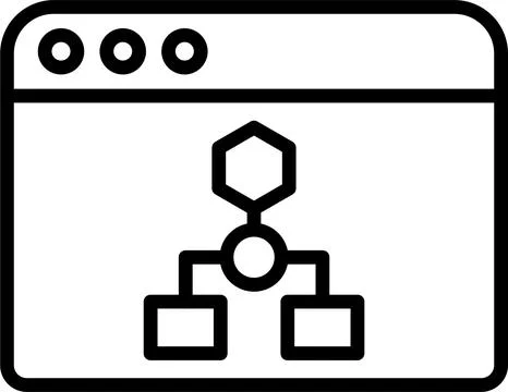 Algorithm Line Icon Design Stock Illustration