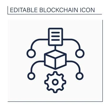 Algorithm line icon イラスト素材