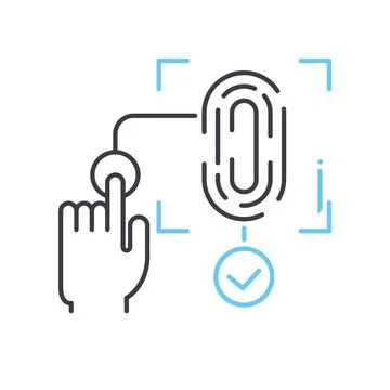 Algorithm line icon, outline symbol, vector illustration, concept sign Stock Illustration