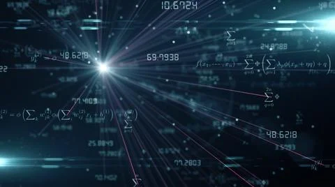 Algorithm math equations of Artificial intelligence neural network Stock Illustration