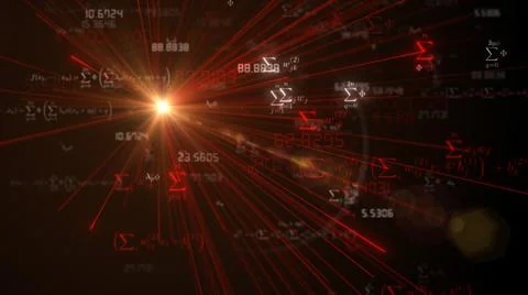 Algorithm math equations of artificial neural networks systems Stock Illustration