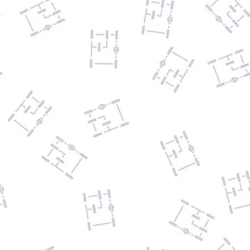 Algorithm neural network glyph seamless pattern 库存插图