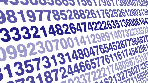 Algorithm for numerical code simulation and prediction on white background Stock Footage 271204165