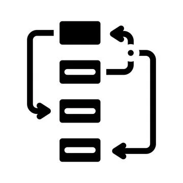 Algorithm planning glyph icon vector illustration イラスト素材