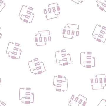 Algorithm planning glyph vector seamless pattern イラスト素材