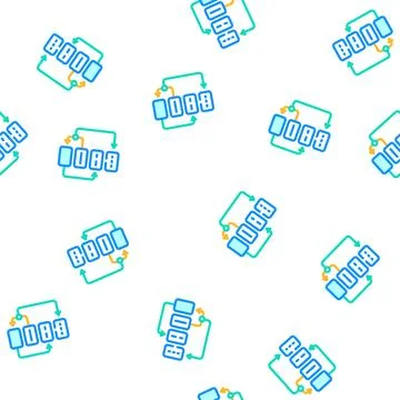 Algorithm planning vector seamless pattern Stock Illustration