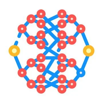 Algorithm quantum technology color icon vector illustration Stockillustratie