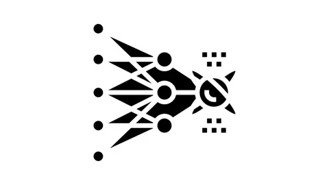 Algorithm quantum technology glyph icon animation 스톡 동영상 326150788