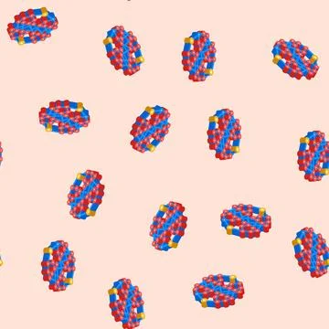 Algorithm quantum technology isometric icon seamless pattern Stock Illustration