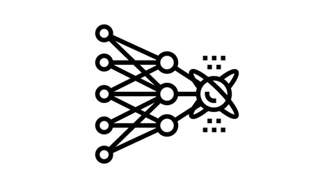 Algorithm quantum technology line icon animation Stock Footage 326130281