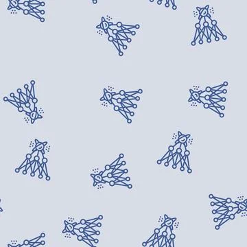 Algorithm quantum technology line seamless pattern Stock Illustration