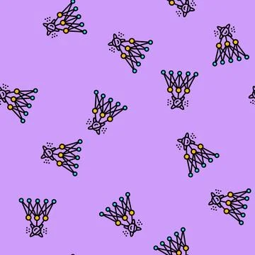 Algorithm quantum technology vector seamless pattern Stock Illustration