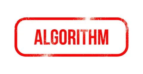 Algorithm - red grunge rubber, stamp Illustrazione stock