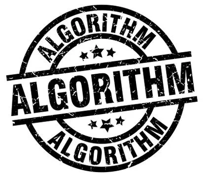 Algorithm round grunge black stamp イラスト素材