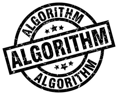 Algorithm round grunge black stamp Stock Illustration